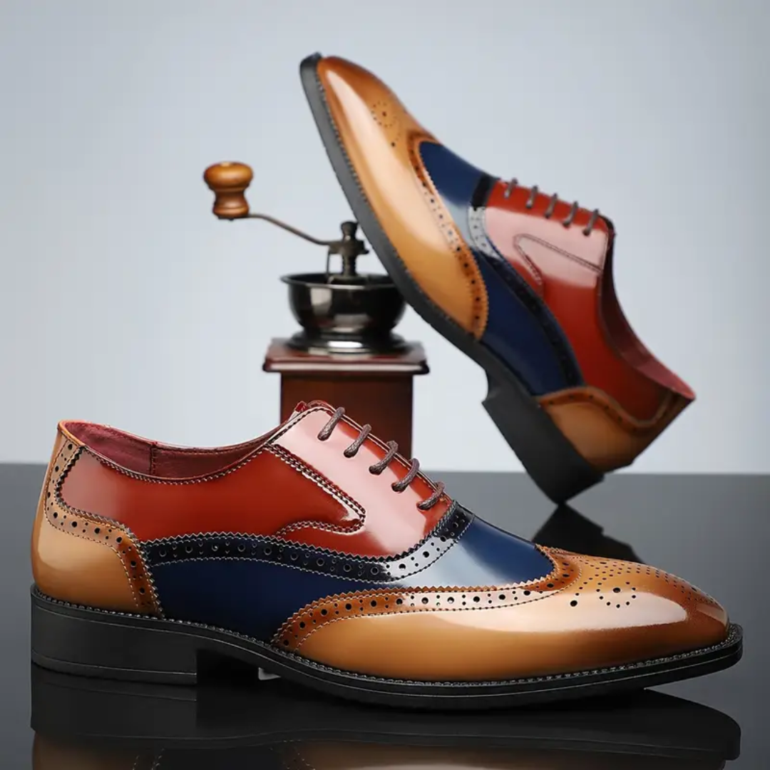 Antonio – Zapatos Brogue Vintage con Puntera Alargada