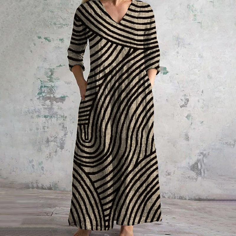 Sandra - Vestido a Rayas Vintage
