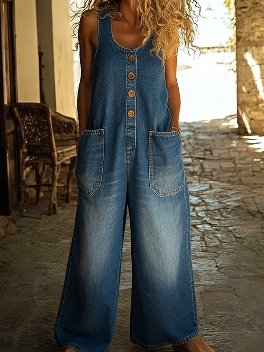 Sofía - Peto Denim de Algodón con Lavado Vintage