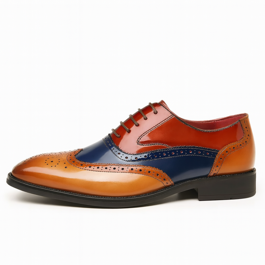 Antonio – Zapatos Brogue Vintage con Puntera Alargada