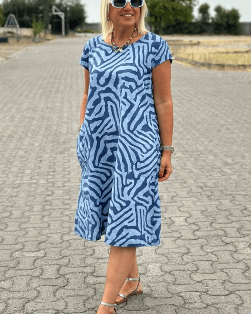 Andrea - Vestido de Cuello Redondo