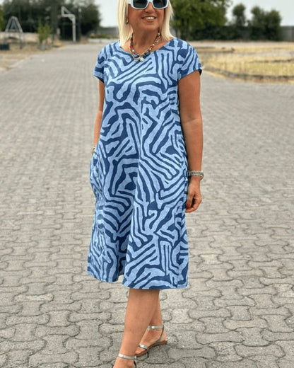 Andrea - Vestido de Cuello Redondo