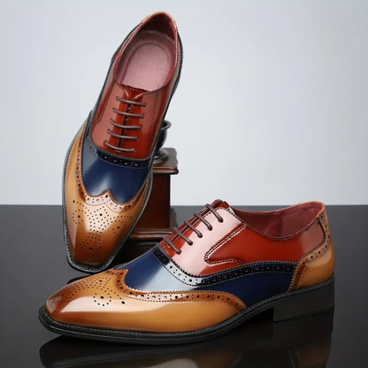 Antonio – Zapatos Brogue Vintage con Puntera Alargada