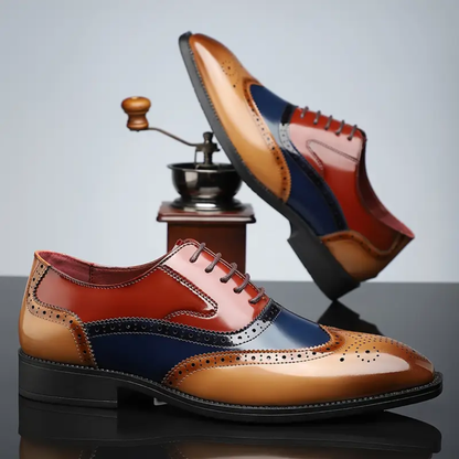 Antonio – Zapatos Brogue Vintage con Puntera Alargada