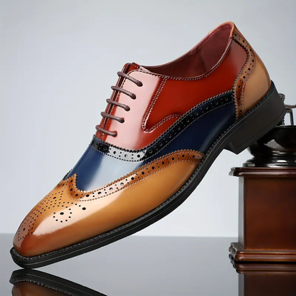 Antonio – Zapatos Brogue Vintage con Puntera Alargada
