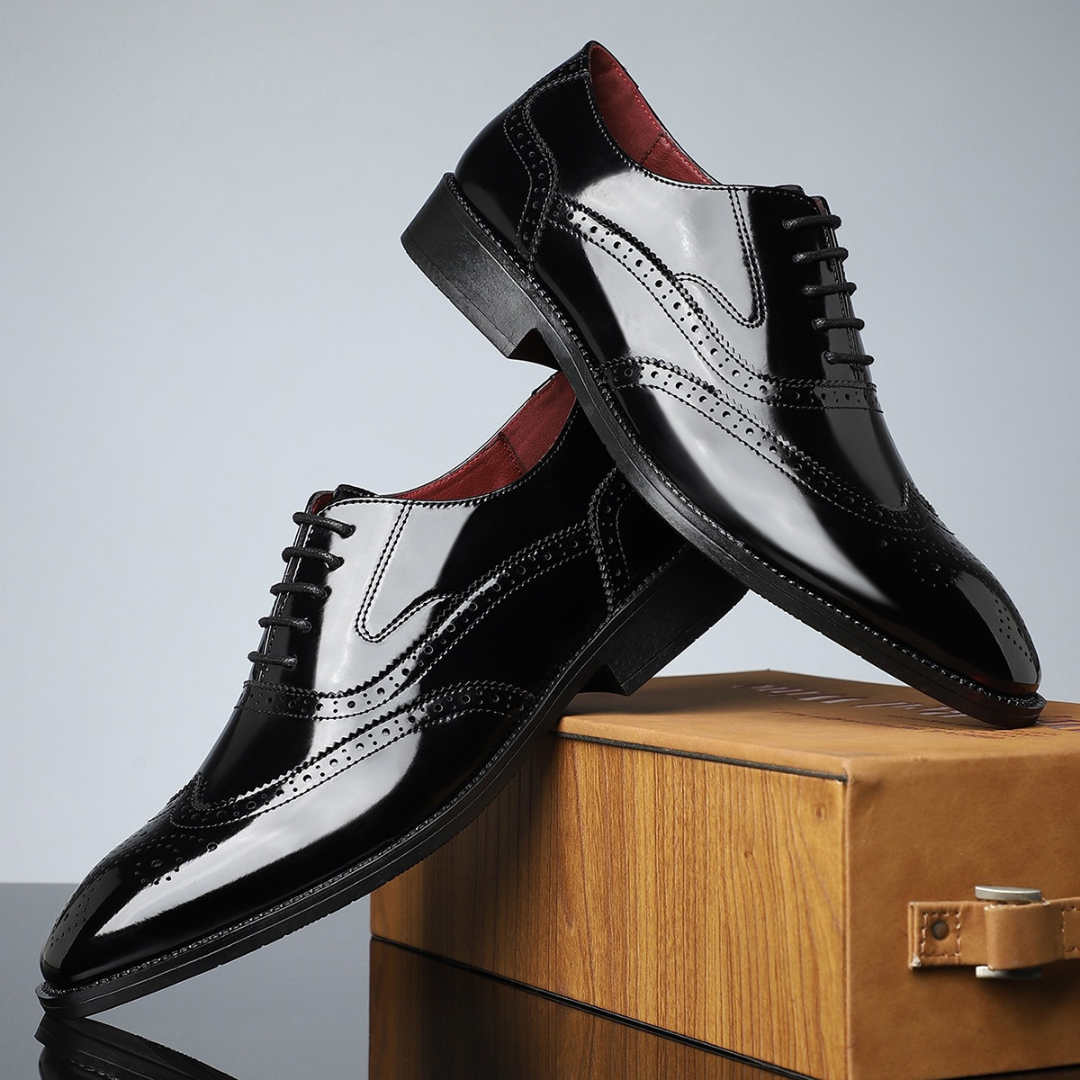 Antonio – Zapatos Brogue Vintage con Puntera Alargada