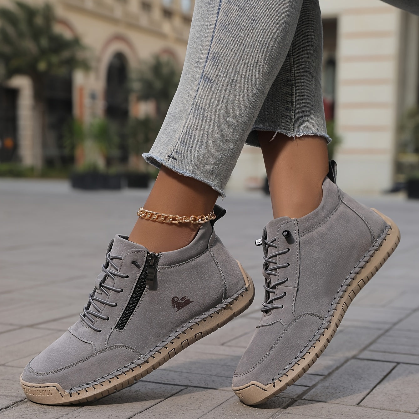 Laura – Cómodas Zapatillas Ortopédicas + Cremallera
