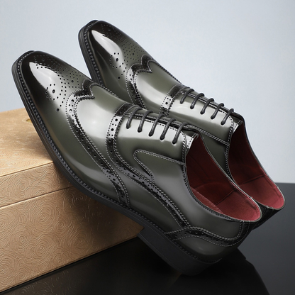 Antonio – Zapatos Brogue Vintage con Puntera Alargada