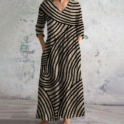 Sandra - Vestido a Rayas Vintage