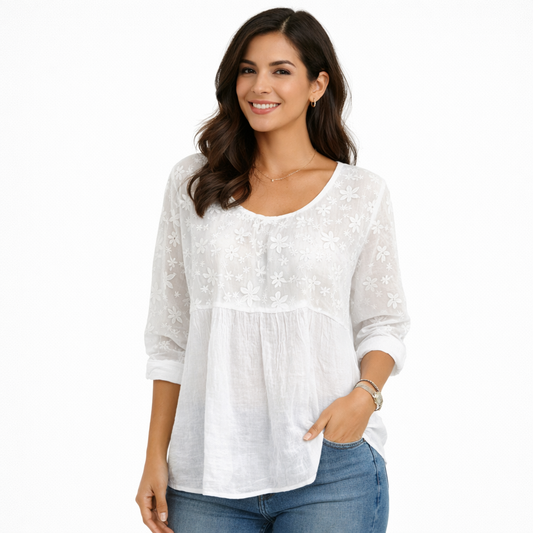 Julieta - Blusa Mosaico con Flores