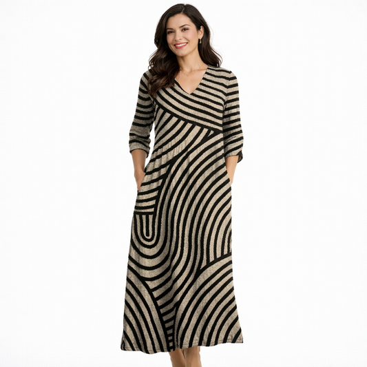 Sandra - Vestido a Rayas Vintage