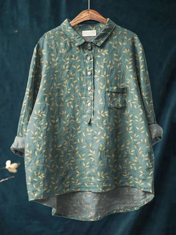 Lola – Camisa de lino estampada