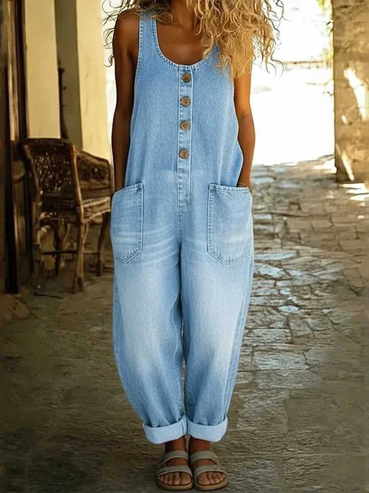 Sofía - Peto Denim de Algodón con Lavado Vintage